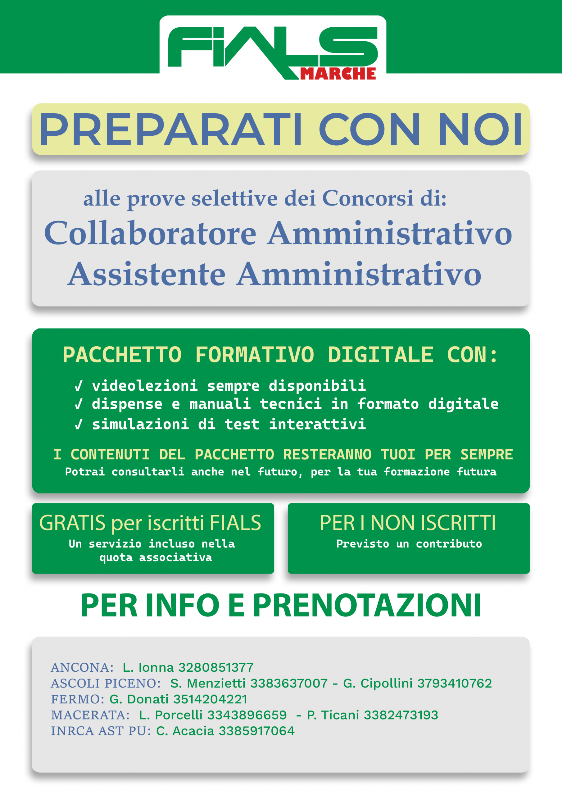 Corso preparazione alle selezioni concorsi per Amministrativi