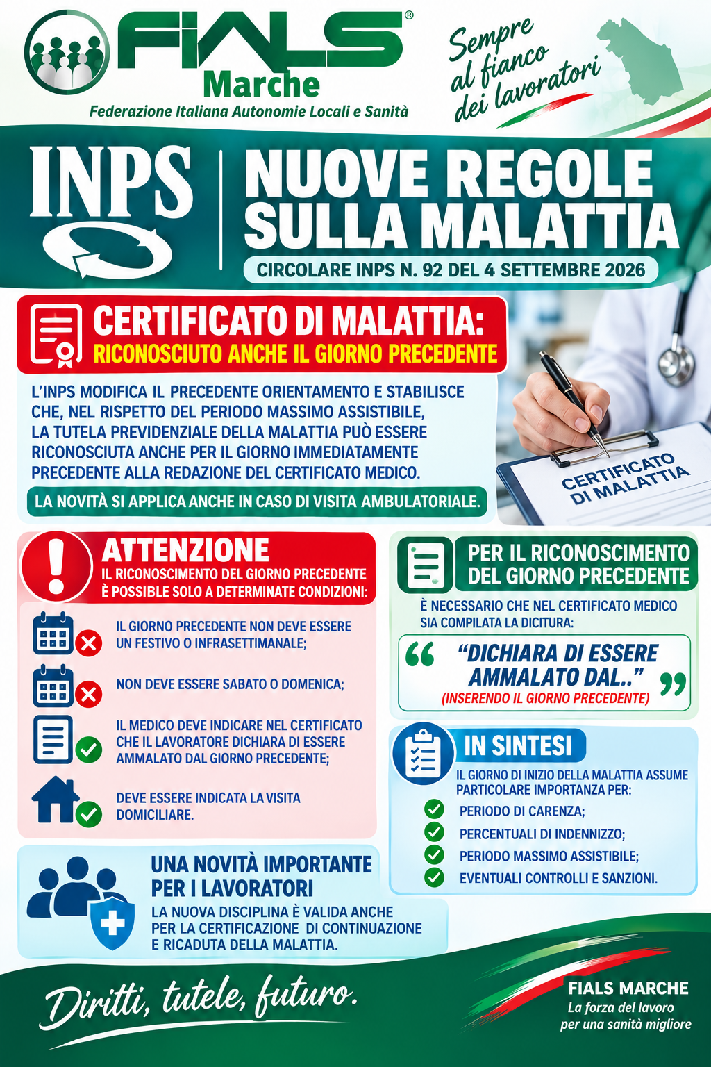 Novità Malattia INPS: Certificato Valido dal Giorno Prima